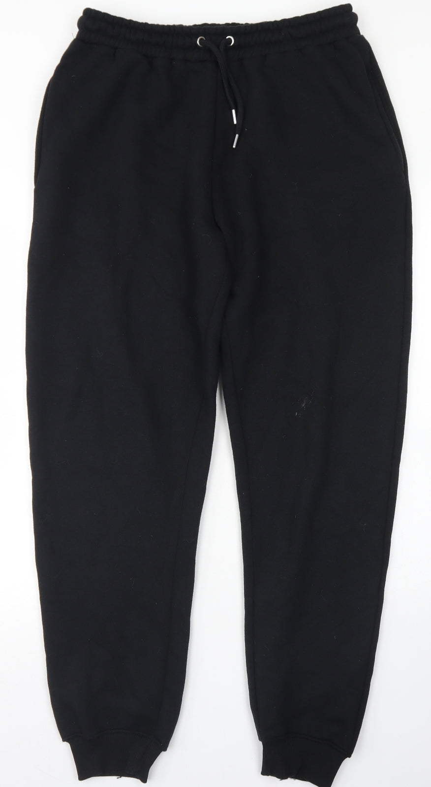 Boohoo MAN Mens Black  Polyester Jogger Trousers Size M L30 in Regular Drawstring
