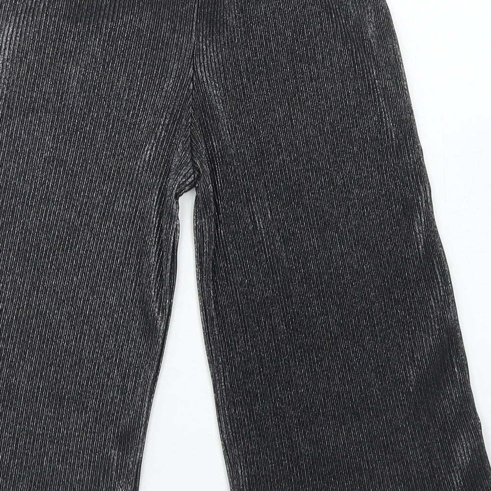 F&F Girls Silver  Polyester Cropped Trousers Size 5-6 Years  Regular
