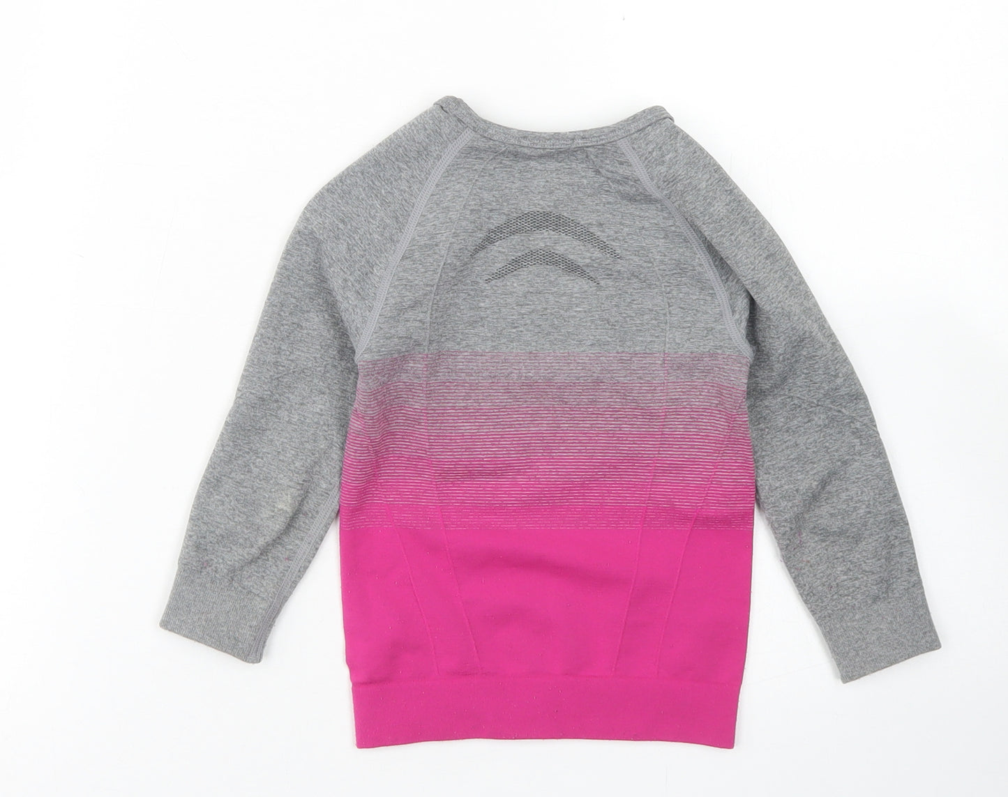 Lupilu Girls Grey  Polyamide Pullover T-Shirt Size 2-3 Years Crew Neck  - Activewear Top, Ombre