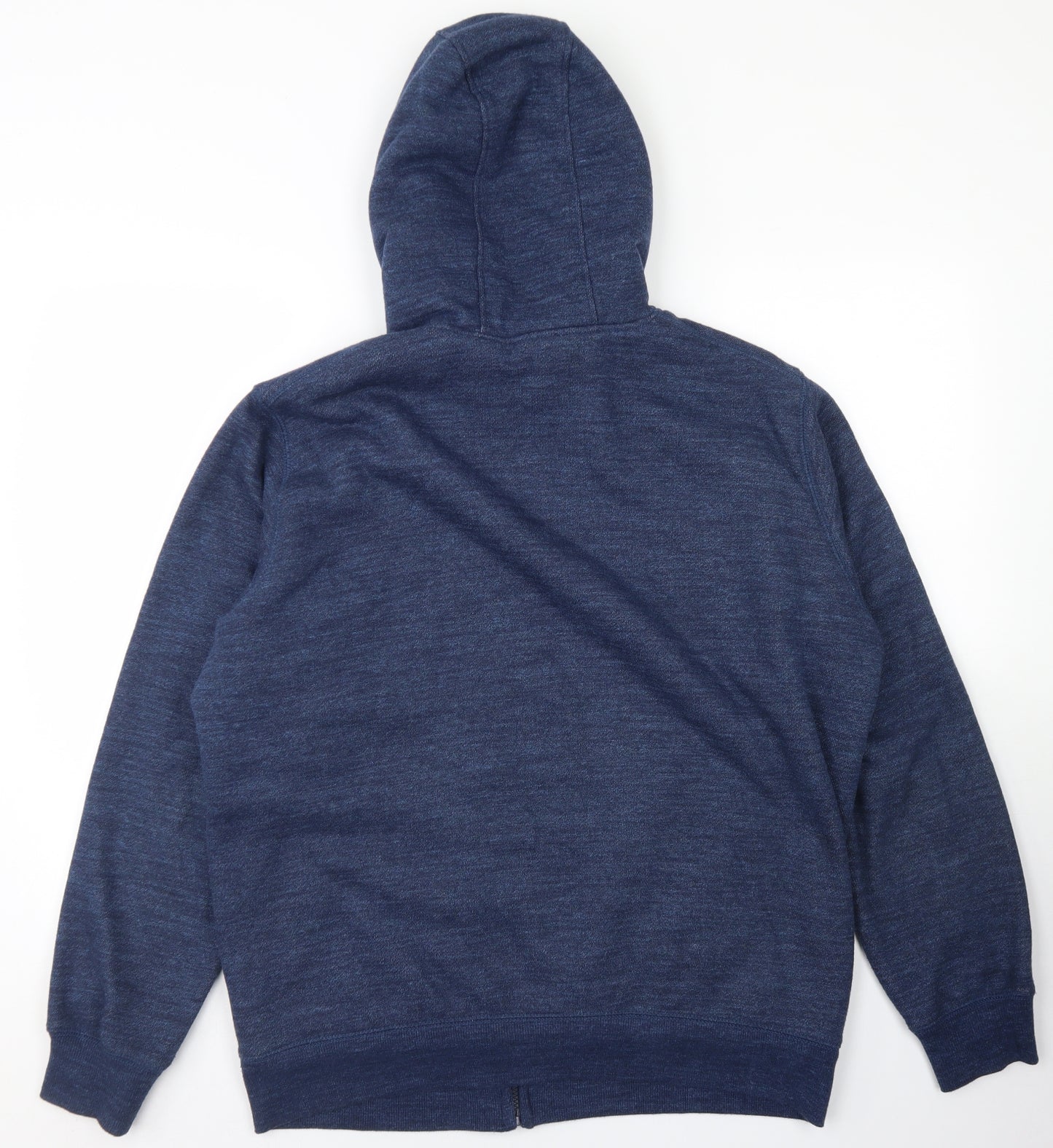 Uniqlo Mens Blue  Polyester Full Zip Hoodie Size L   - Fleece Lined