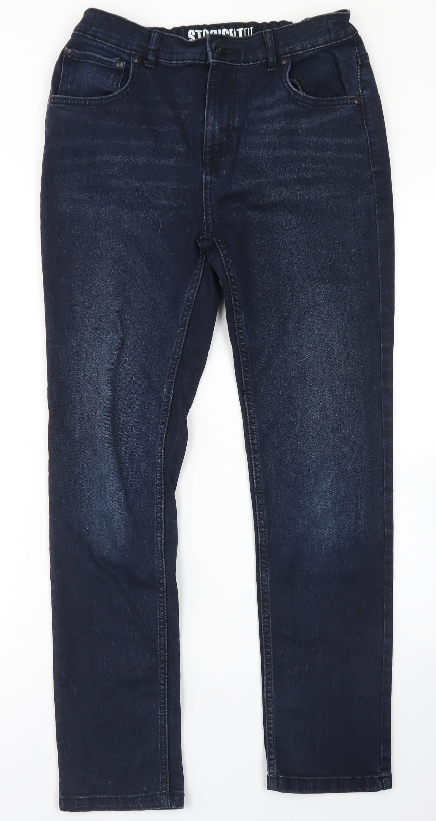 TU Boys Blue  Cotton Straight Jeans Size 13 Years  Regular Button