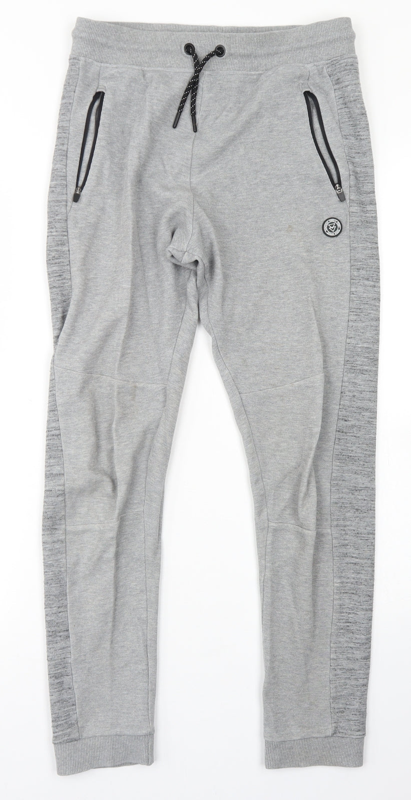 George Boys Grey  Cotton Jogger Trousers Size 13-14 Years  Regular Drawstring