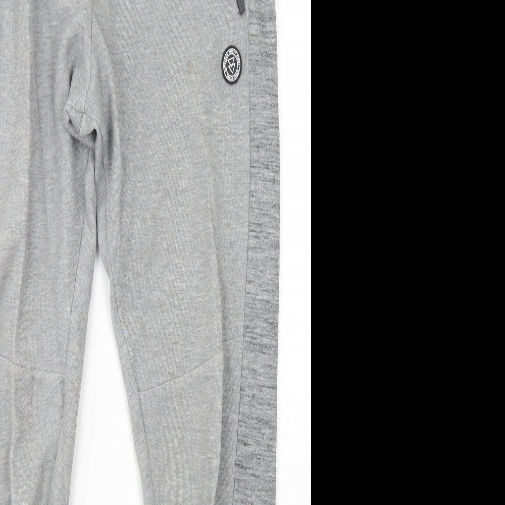 George Boys Grey  Cotton Jogger Trousers Size 13-14 Years  Regular Drawstring