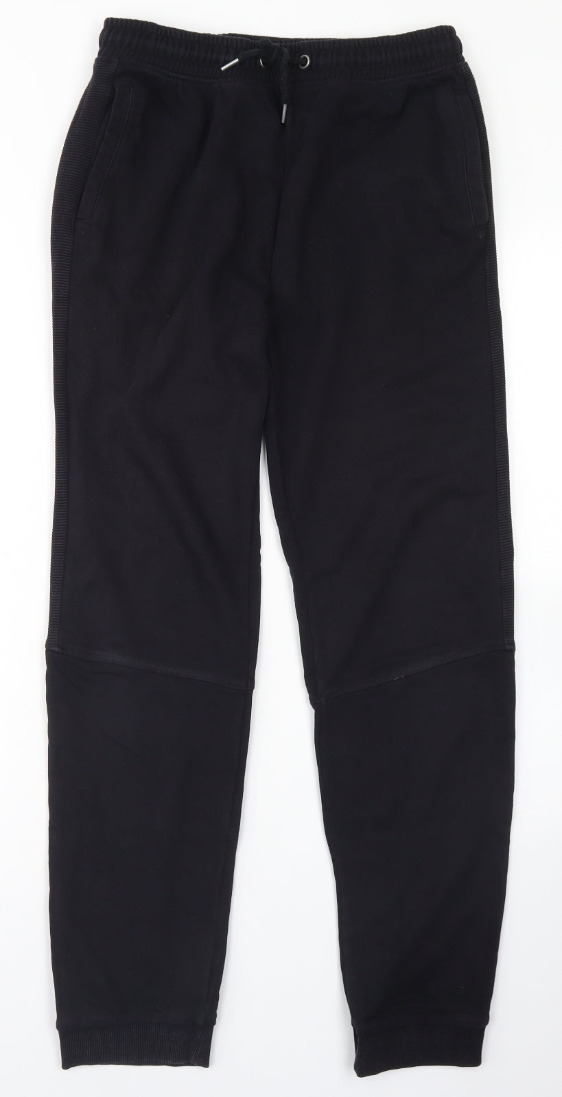 TU Boys Black  Cotton Jogger Trousers Size 14 Years  Regular Drawstring