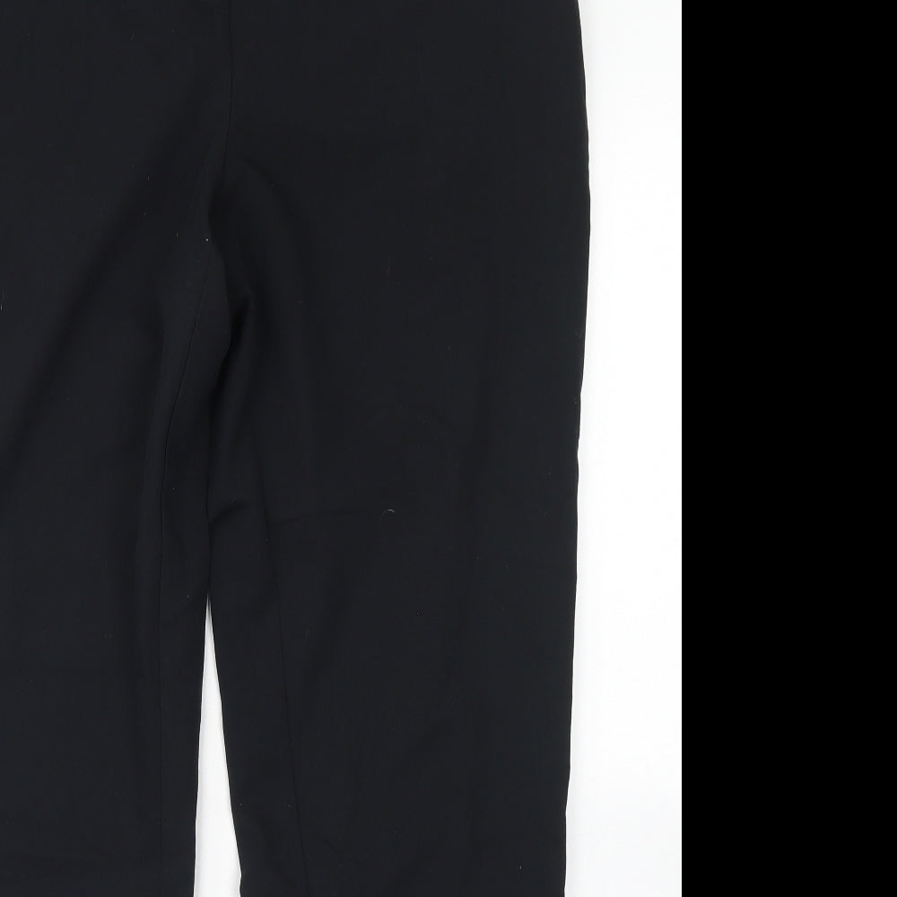 Dunnes Womens Black  Polyester Dress Pants Trousers Size 16 L30 in Regular Hook & Eye