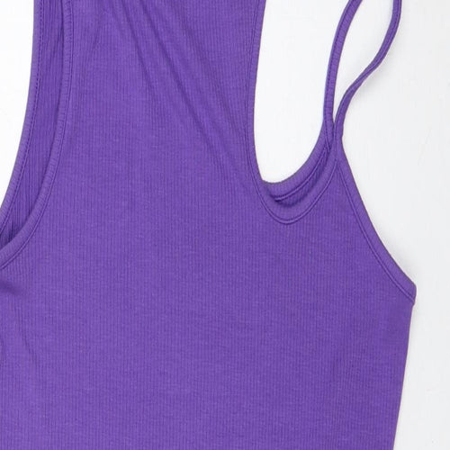 Primark Womens Purple  Polyester Tank Dress  Size S  Round Neck  - cut out shoulder