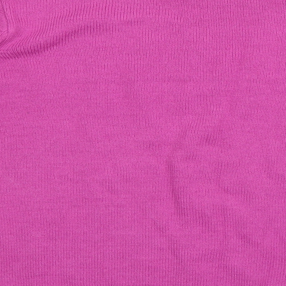 EWM Pure Classics Womens Purple Round Neck  Acrylic Pullover Jumper Size XL   - Chain Knit Effect