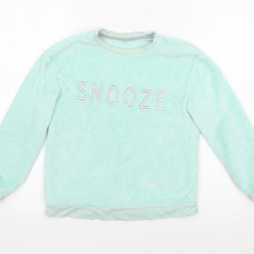 George Boys Blue Solid Polyester  Pyjama Top Size 8-9 Years   - Snooze