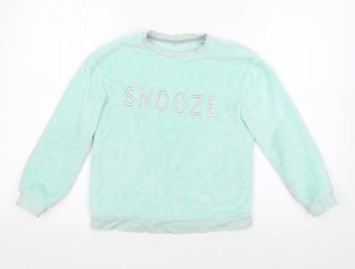 George Boys Blue Solid Polyester  Pyjama Top Size 8-9 Years   - Snooze