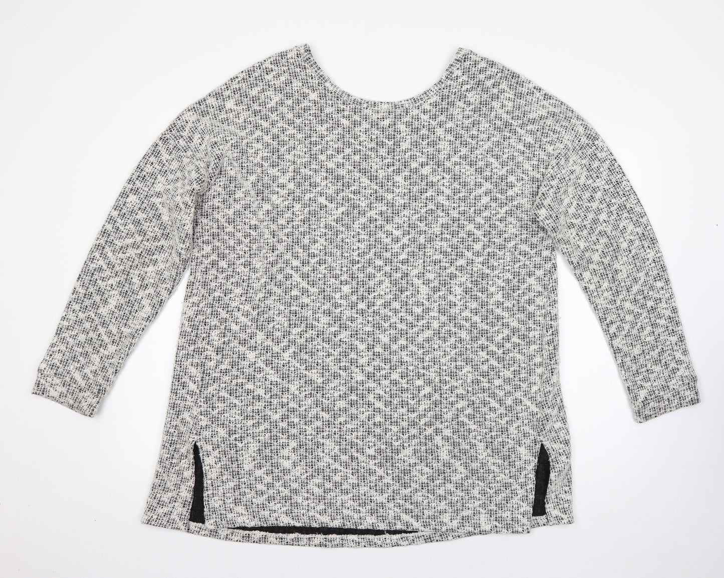 NEXT Womens White Boat Neck  Polyester Pullover Jumper Size 20