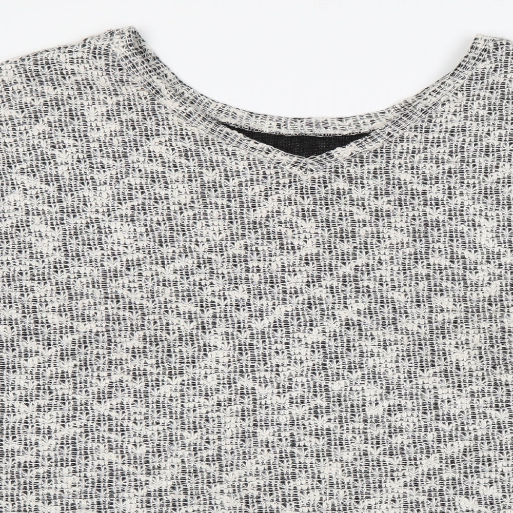 NEXT Womens White Boat Neck  Polyester Pullover Jumper Size 20