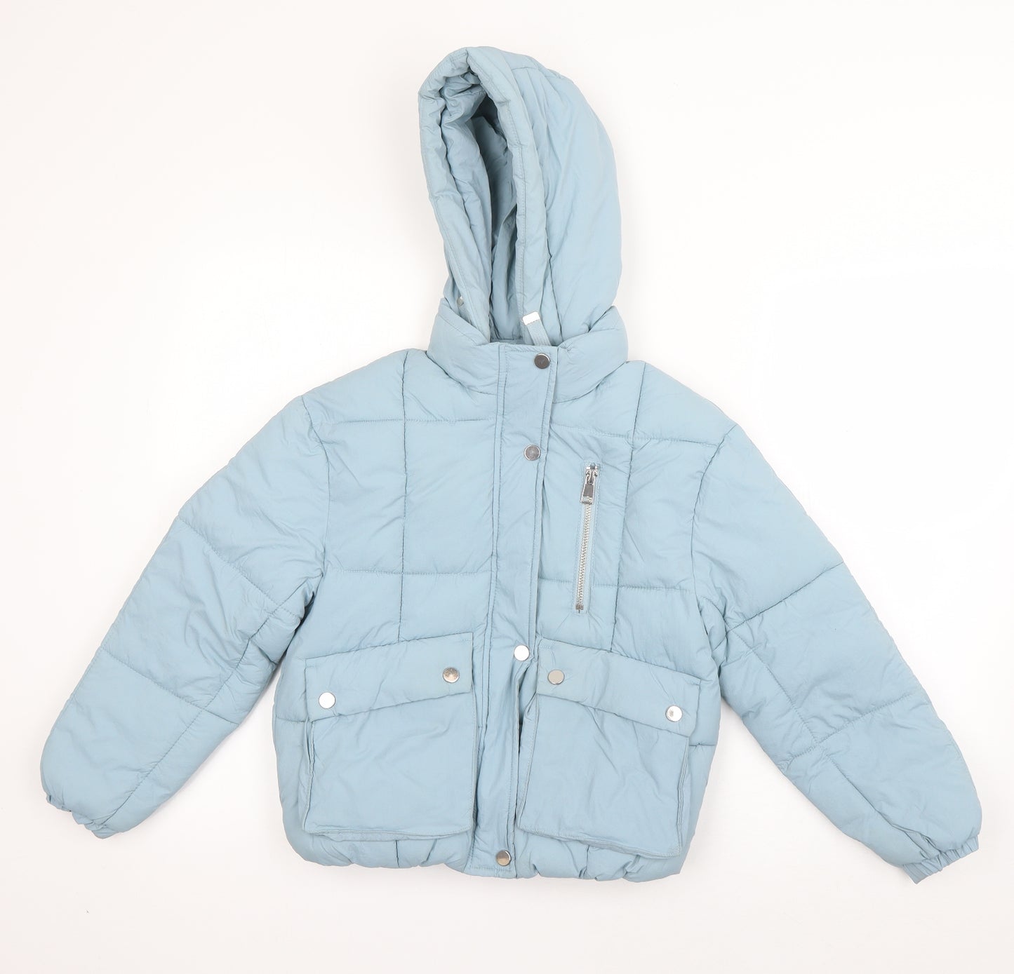 George Girls Blue   Puffer Jacket Coat Size 9-10 Years  Zip