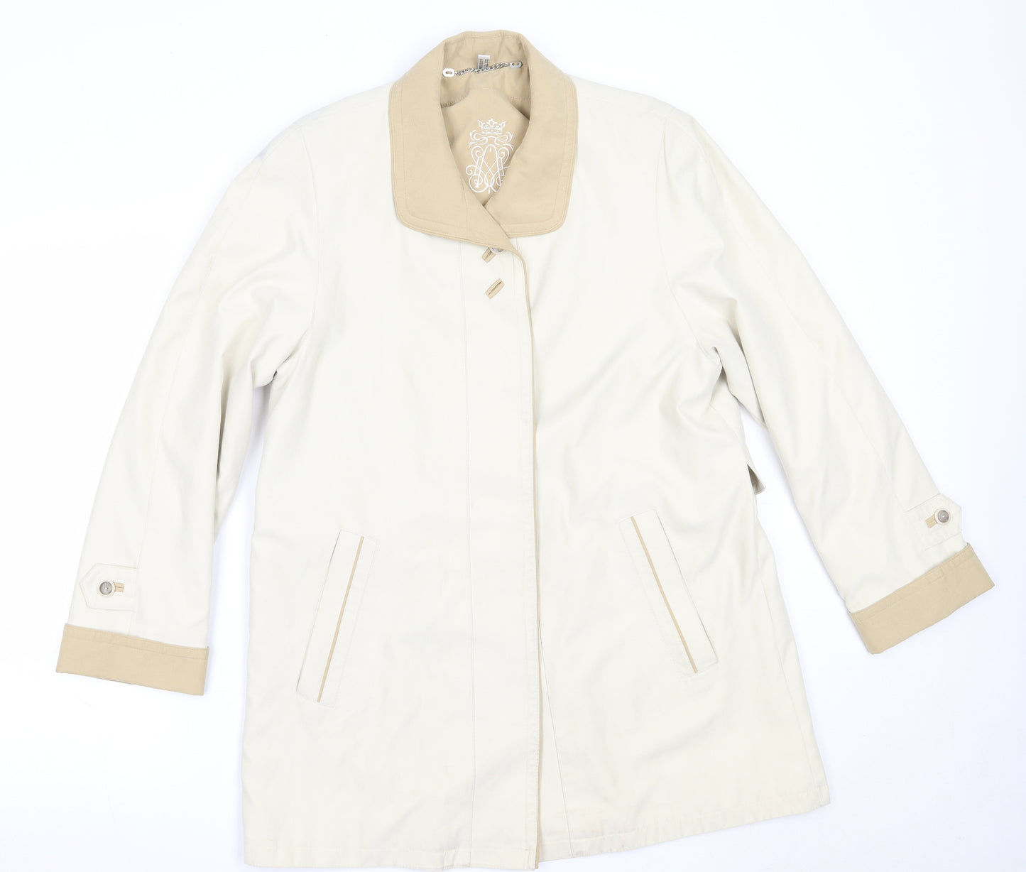 Preworn Womens Beige   Jacket Coat Size 10