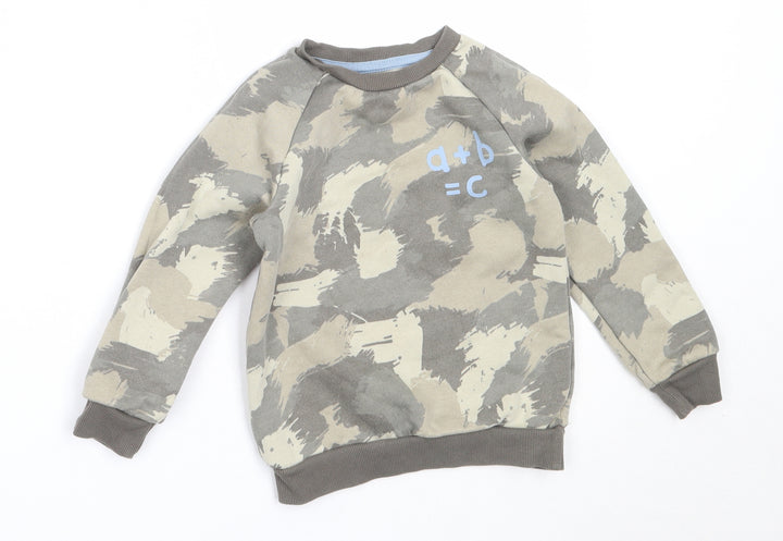 Primark Boys Green  Cotton Pullover Sweatshirt Size 2-3 Years