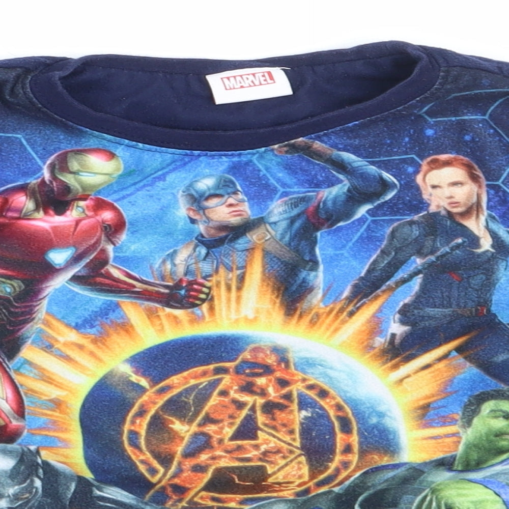 Matalan Boys Blue Solid Polyester  Pyjama Top Size 6 Years   - marvel