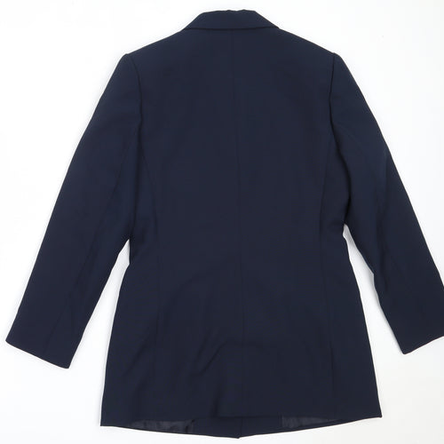 CONTEXT Womens Blue  Polyester Jacket Blazer Size 12