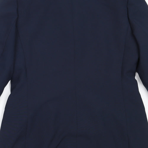 CONTEXT Womens Blue  Polyester Jacket Blazer Size 12