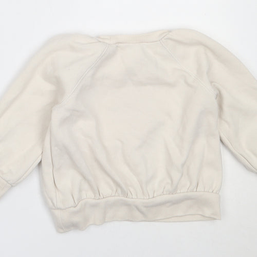 Gap Girls Ivory  Cotton Pullover Sweatshirt Size 2 Years
