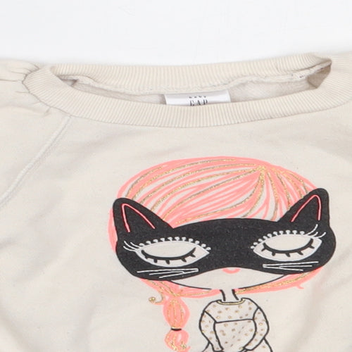 Gap Girls Ivory  Cotton Pullover Sweatshirt Size 2 Years