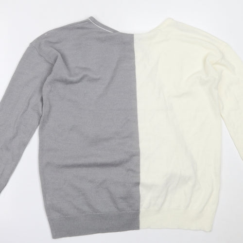 Preworn Womens Ivory Round Neck  Acrylic Pullover Jumper Size 12