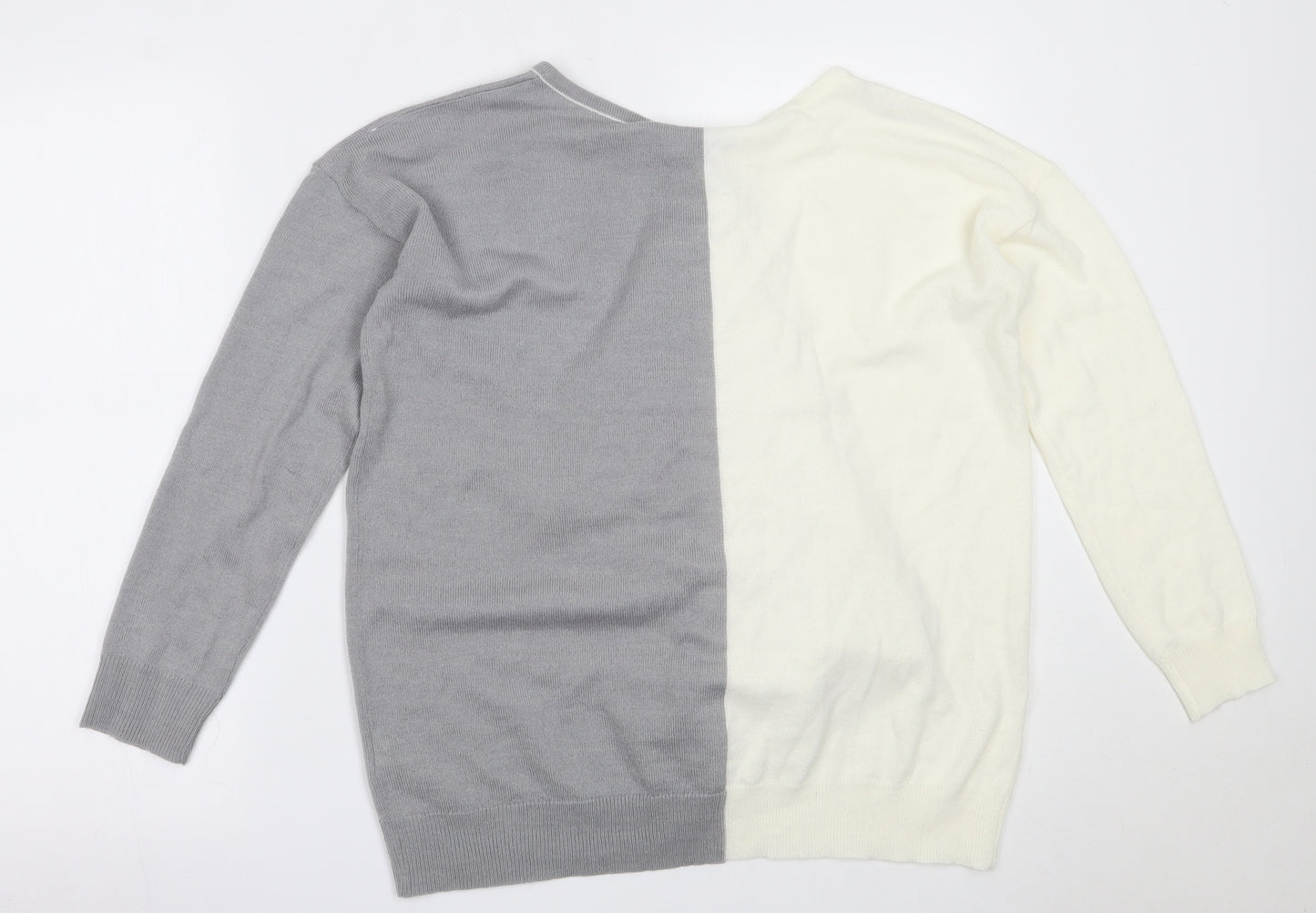 Preworn Womens Ivory Round Neck  Acrylic Pullover Jumper Size 12