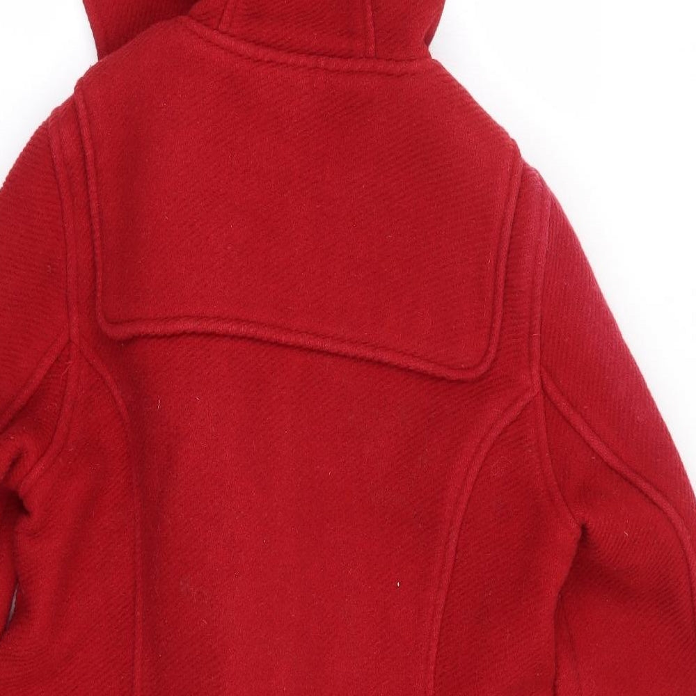 Topshop Womens Red   Overcoat Coat Size 10