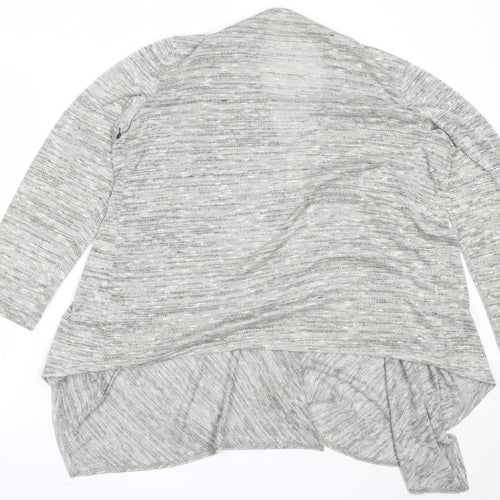 George Womens Grey Round Neck  Polyester Cardigan Jumper Size 16