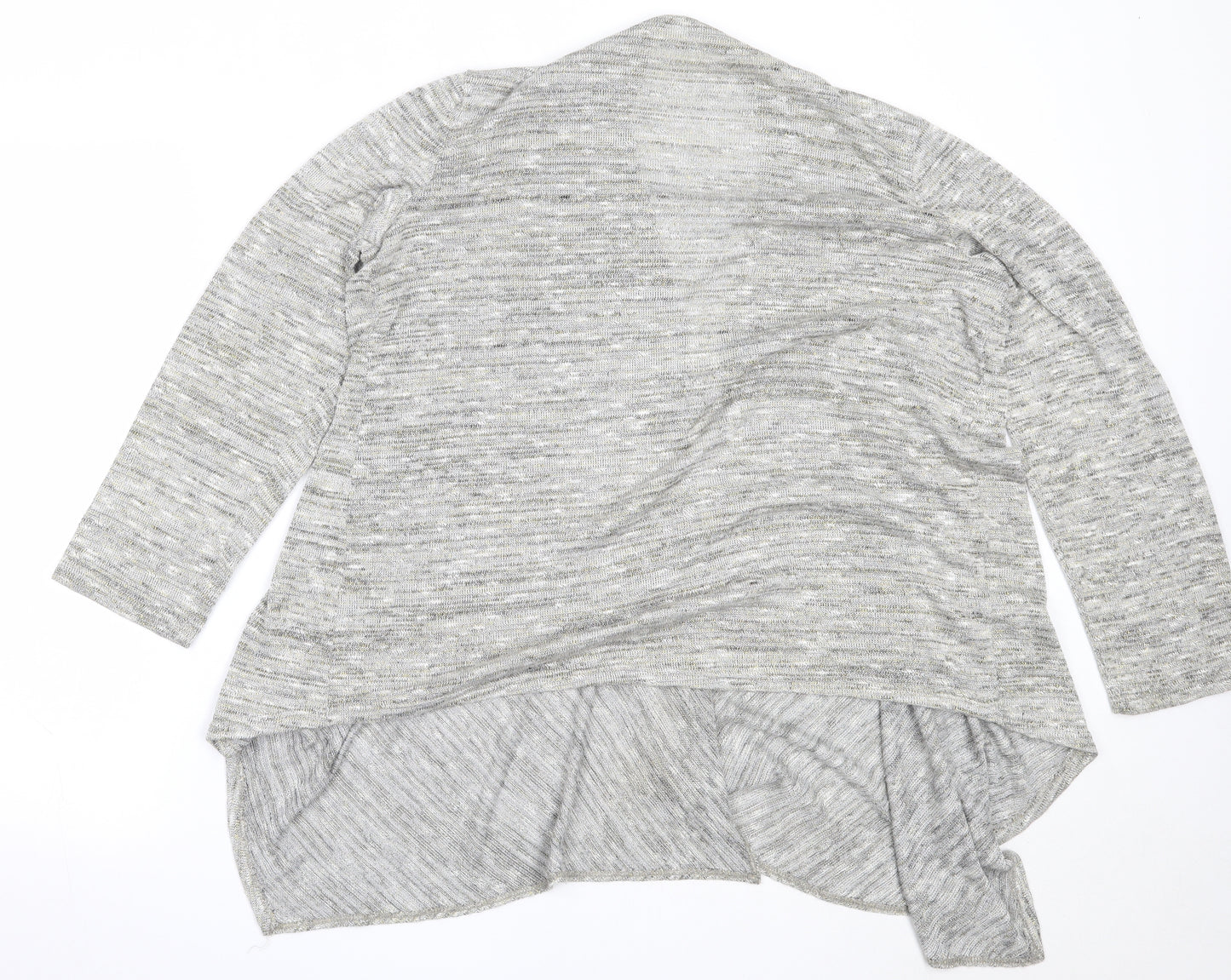 George Womens Grey Round Neck  Polyester Cardigan Jumper Size 16