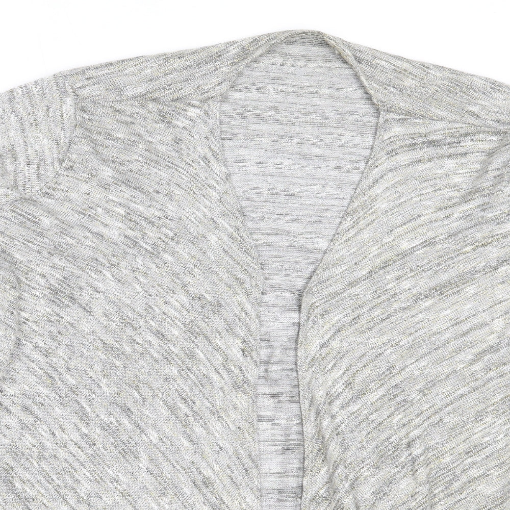 George Womens Grey Round Neck  Polyester Cardigan Jumper Size 16