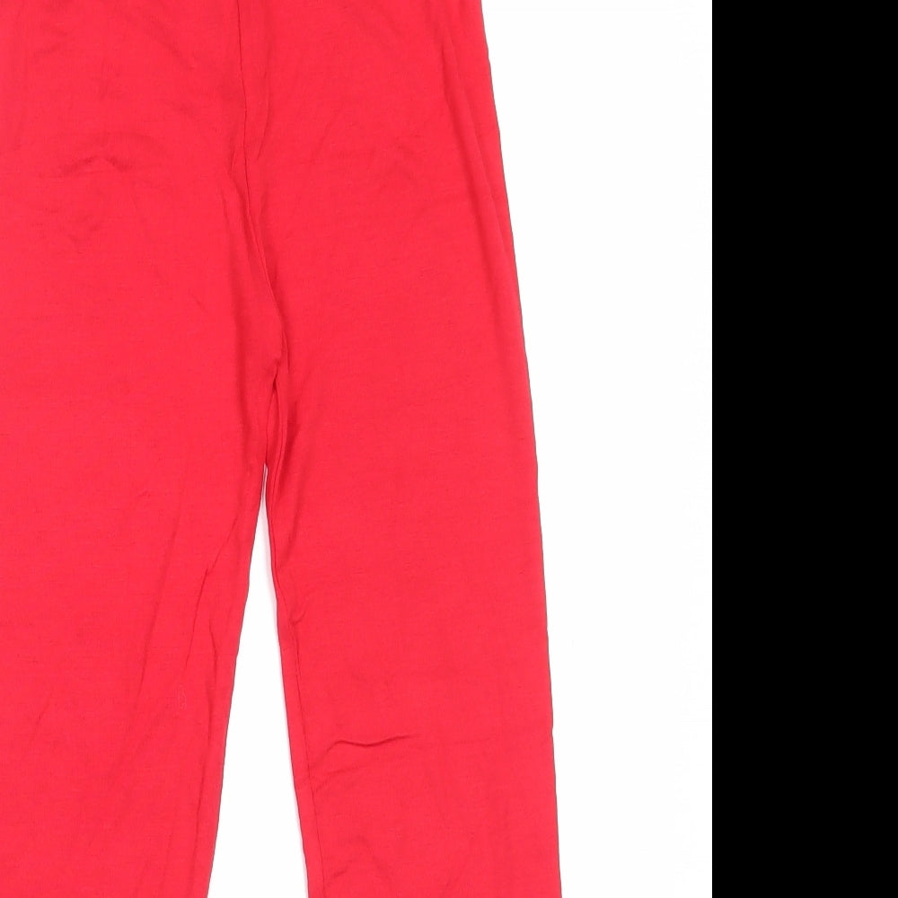 Re Sport Girls Red  Viscose Capri Trousers Size 11-12 Years  Regular  - leggings