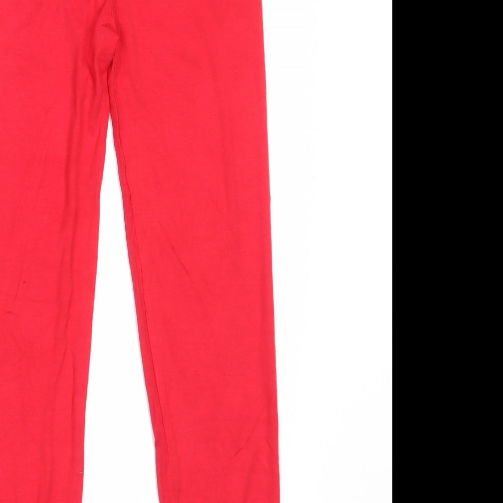Re Sport Girls Red  Viscose Capri Trousers Size 11-12 Years  Regular  - leggings