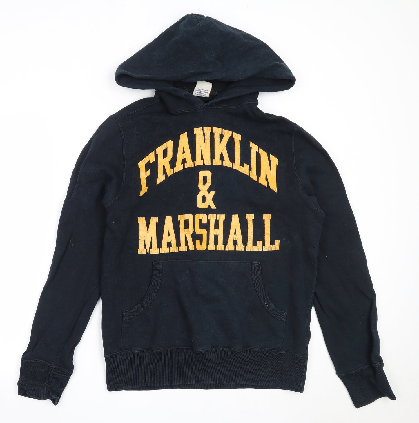 Franklin & Marshall Mens Blue  Cotton Pullover Hoodie Size M