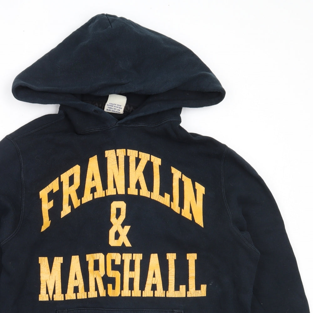 Franklin & Marshall Mens Blue  Cotton Pullover Hoodie Size M