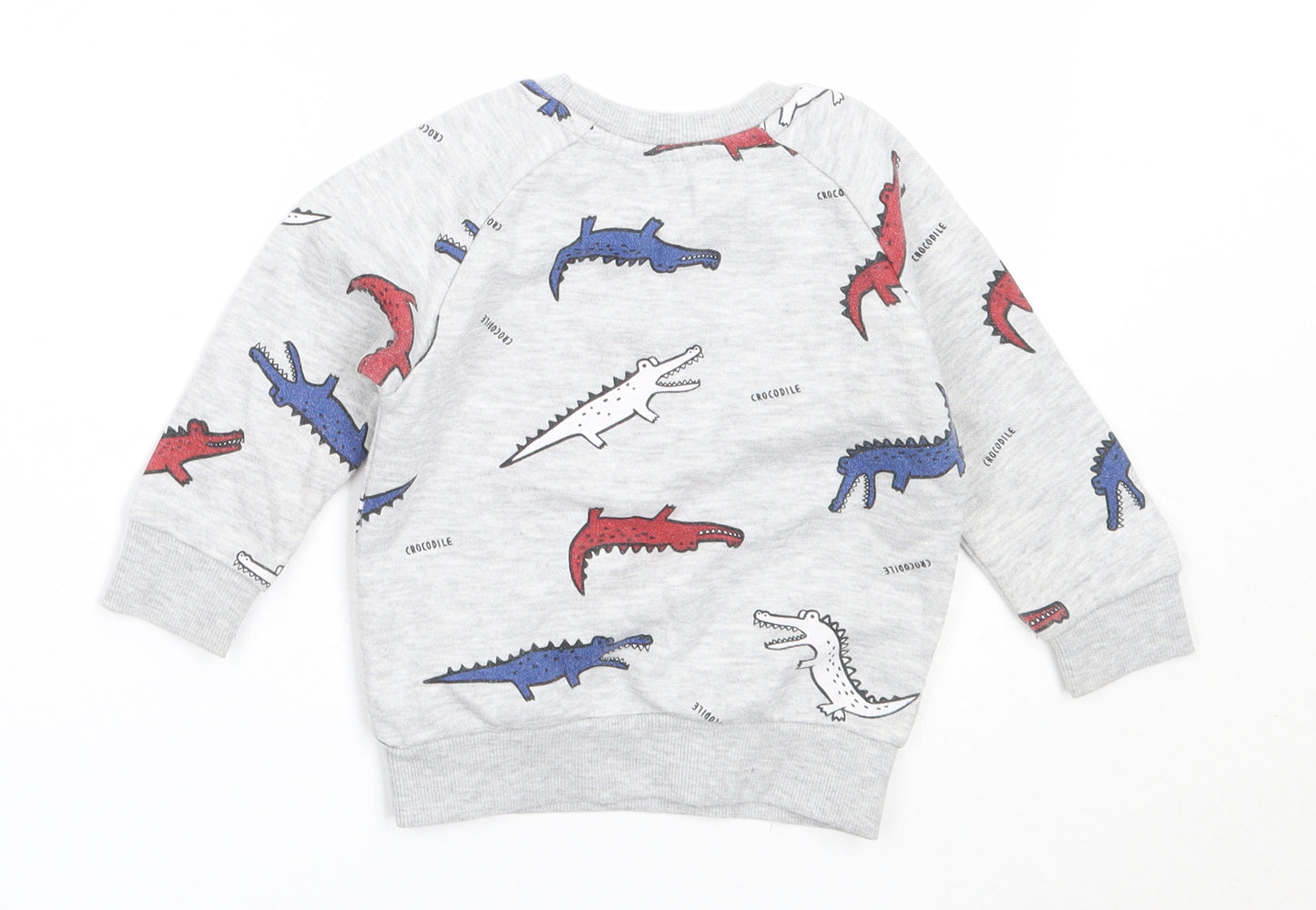Primark Boys Grey  Cotton Pullover Jumper Size 9-12 Months