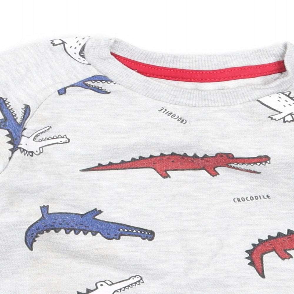 Primark Boys Grey  Cotton Pullover Jumper Size 9-12 Months