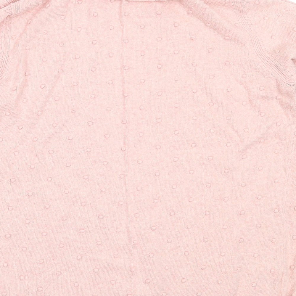 Country Casuals Womens Pink Roll Neck  Cotton Pullover Jumper Size M