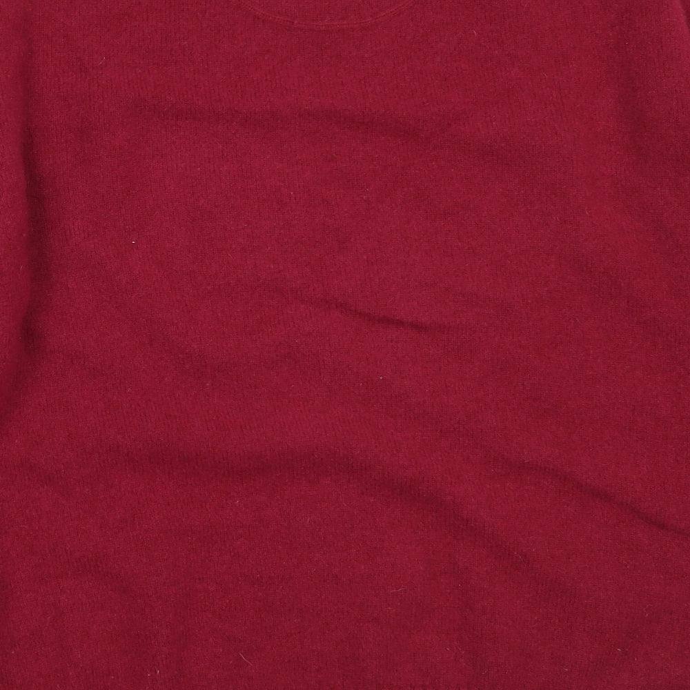 Broadbent Boothroyds Mens Red Round Neck  Wool Pullover Jumper Size XL