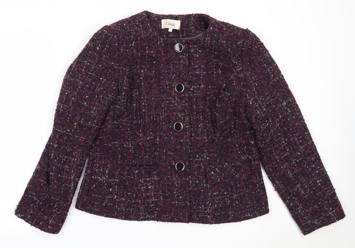Marks and Spencer Womens Purple   Overcoat Coat Size 14