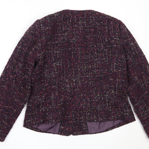 Marks and Spencer Womens Purple   Overcoat Coat Size 14