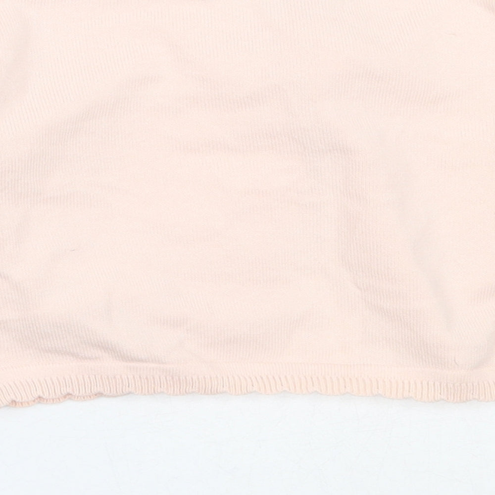 Primark Girls Pink Round Neck  Cotton Cardigan Jumper Size 7-8 Years