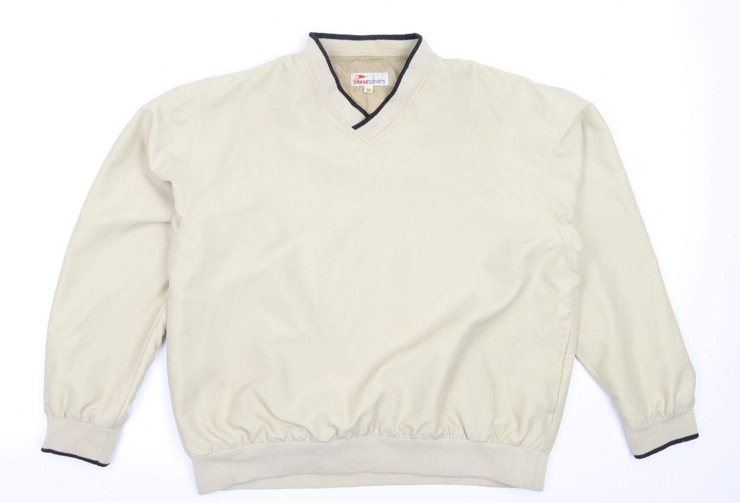 Crane Sports Mens Beige  Polyester Pullover Sweatshirt Size M
