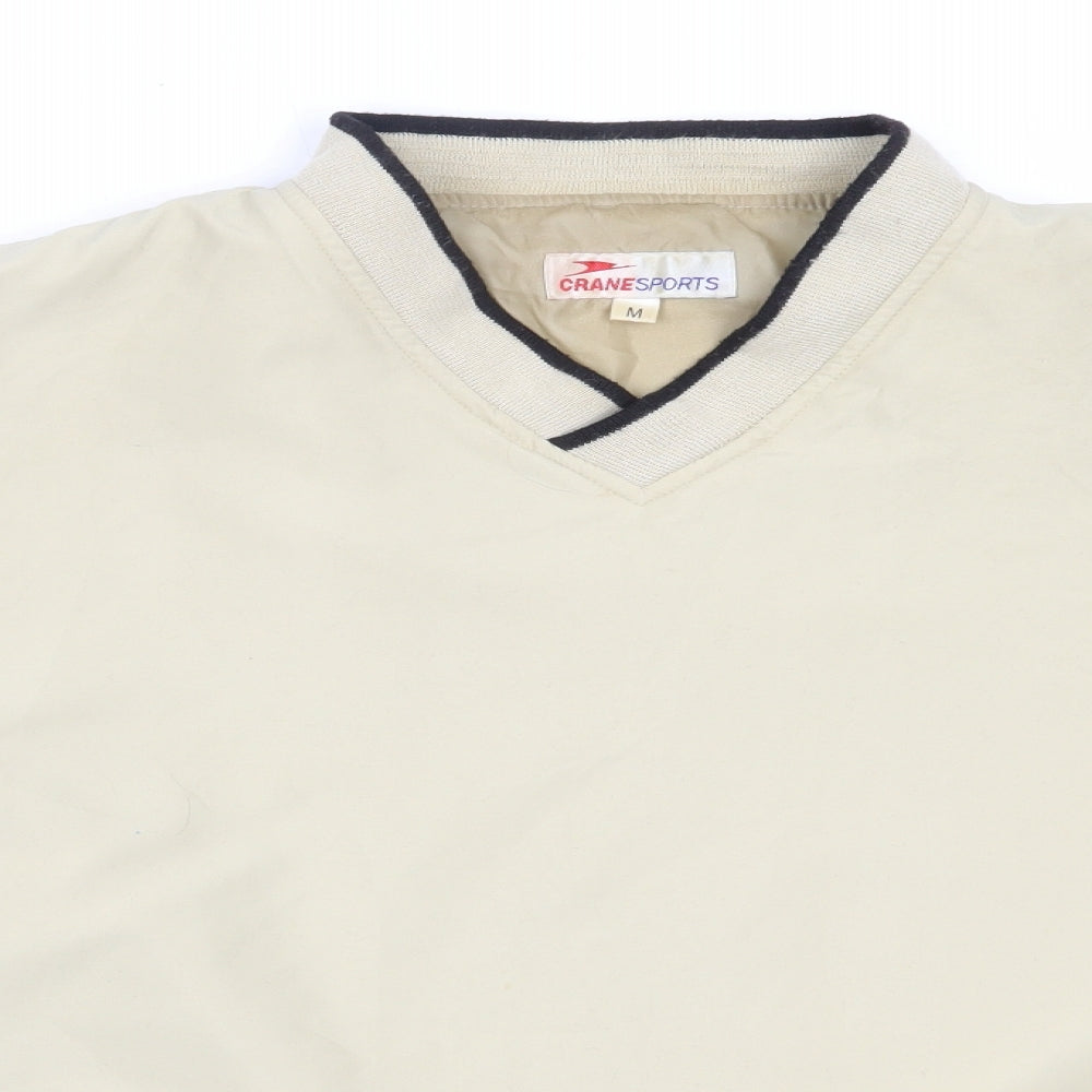 Crane Sports Mens Beige  Polyester Pullover Sweatshirt Size M