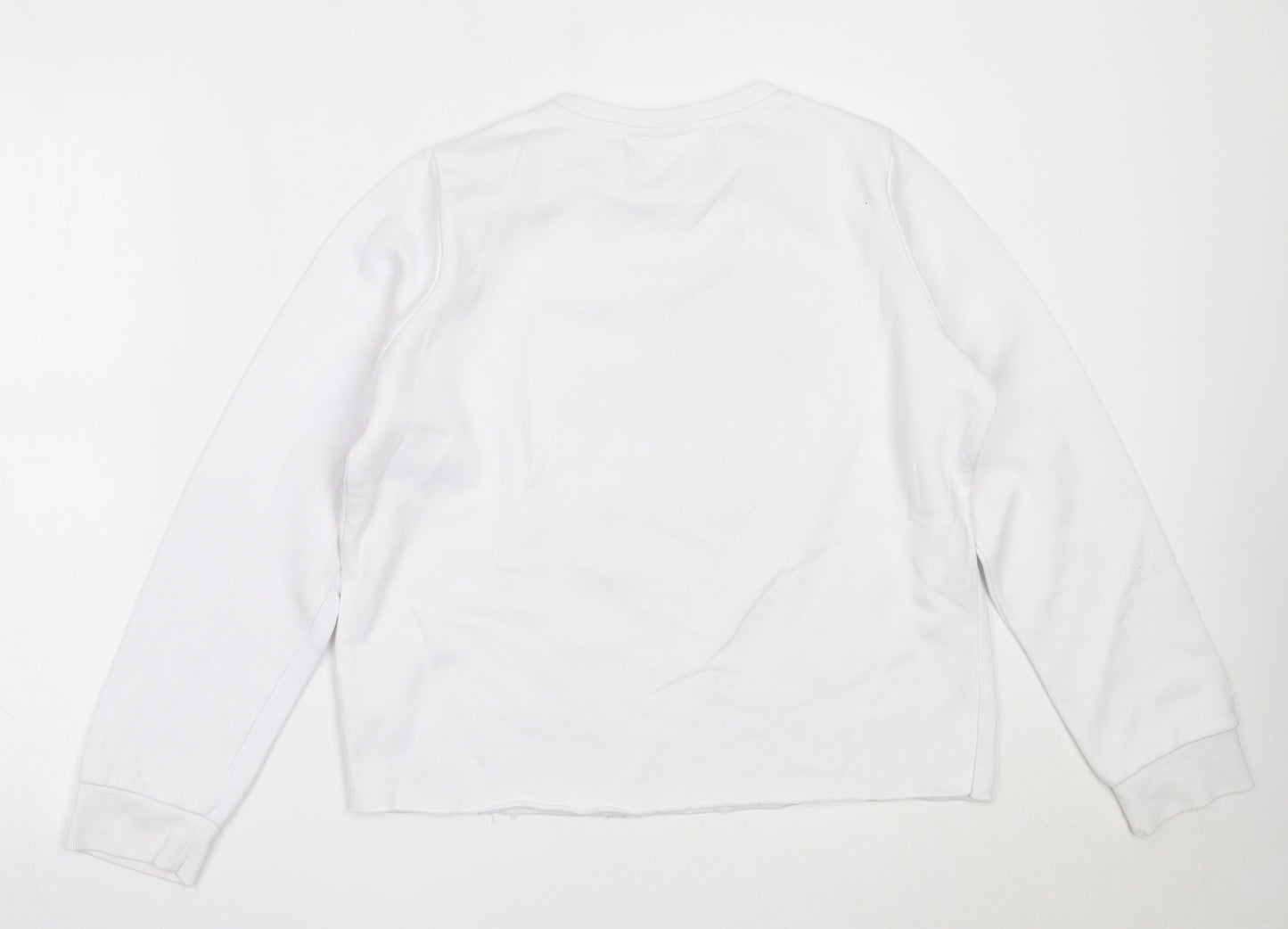 Primark Womens White  Cotton Pullover Sweatshirt Size M   - stranger things