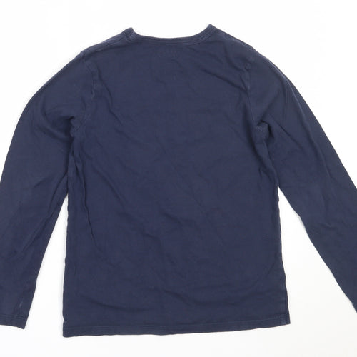 Oshkosh Boys Blue  Cotton Basic T-Shirt Size 10 Years Round Neck