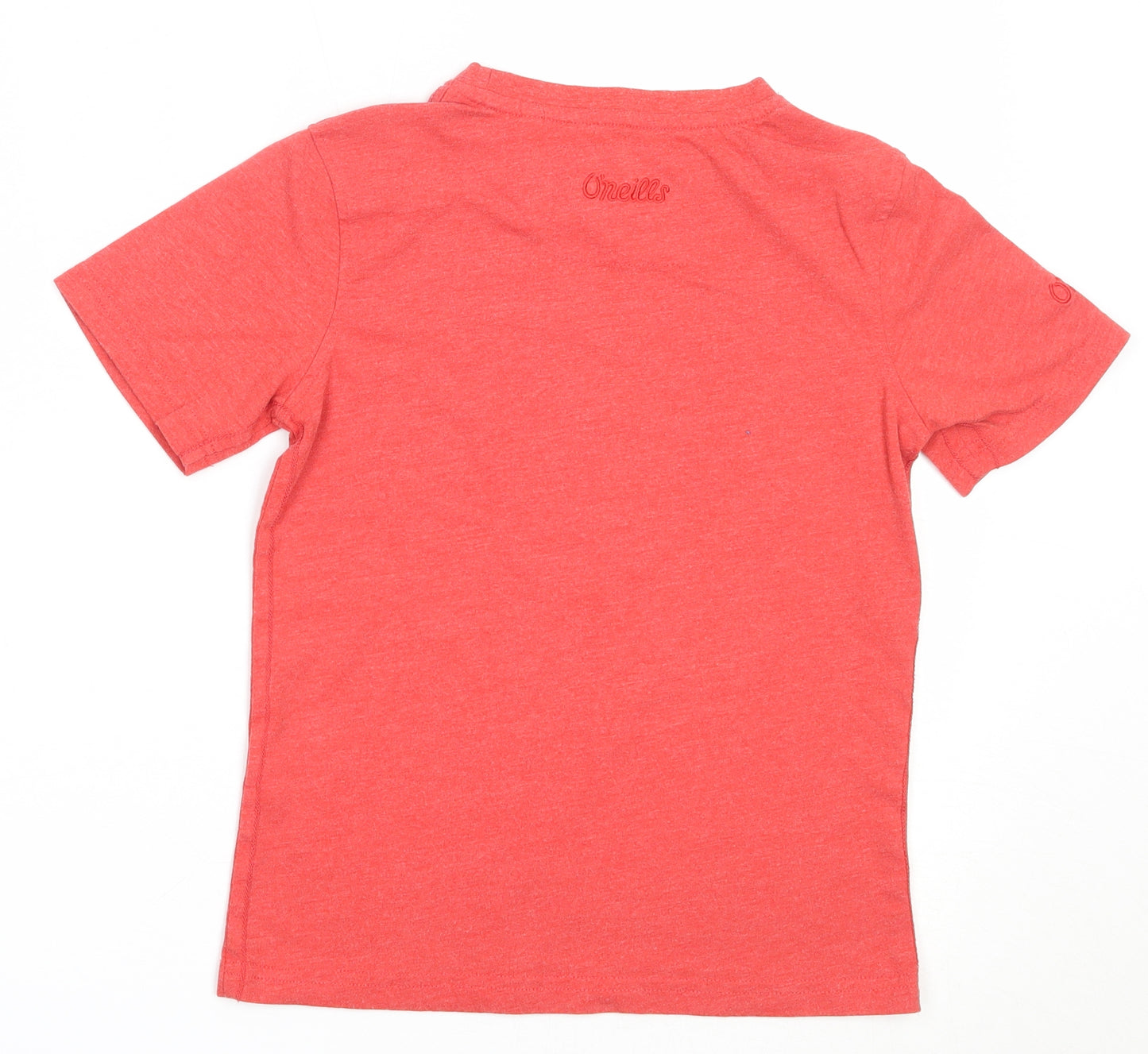 O'Neills Boys Red  Cotton Basic T-Shirt Size 7-8 Years Round Neck
