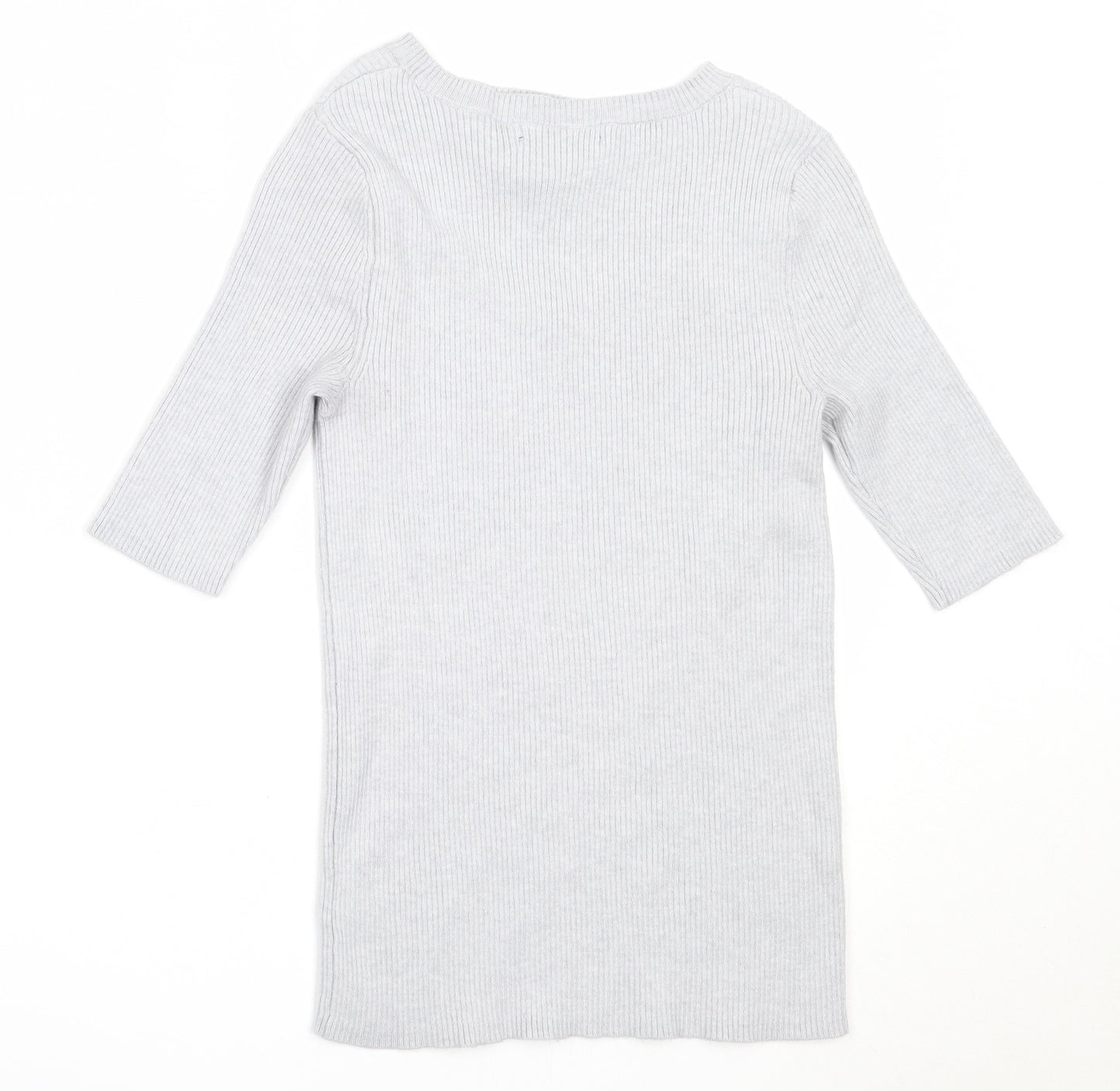F&F Womens Grey Round Neck  Viscose Pullover Jumper Size 6