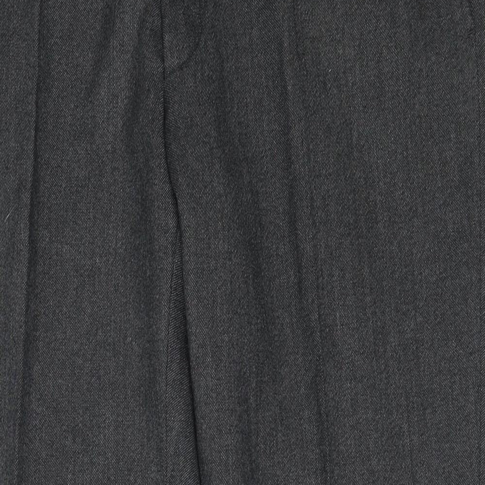 Preworn Mens Grey  Polyester Trousers  Size 36 in L30 in Regular