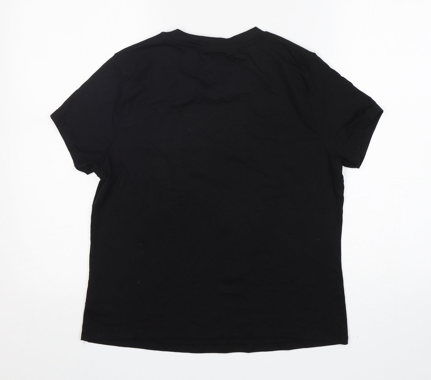 FW Bridge Womens Black  Modal Basic T-Shirt Size 16 Round Neck