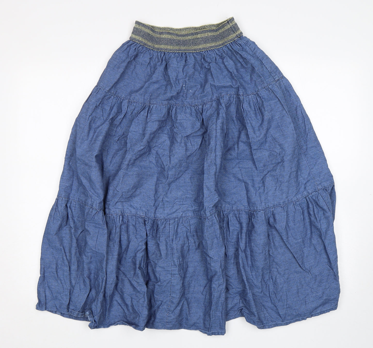 Mollys Laundry Womens Blue  Cotton A-Line Skirt Size M