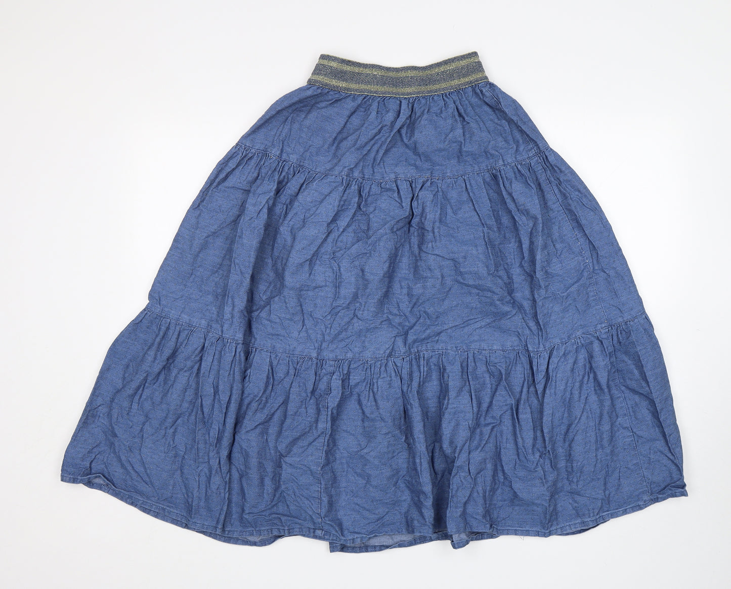 Mollys Laundry Womens Blue  Cotton A-Line Skirt Size M